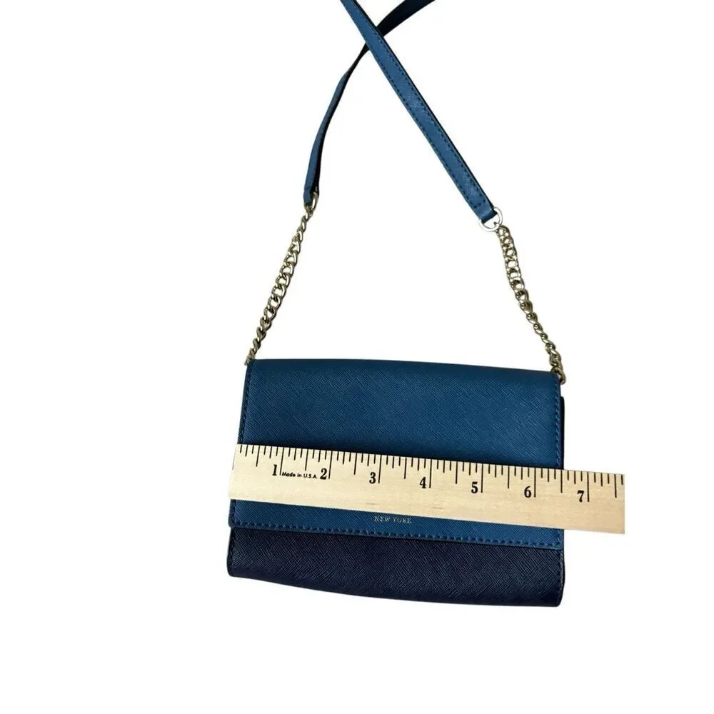 Kate‎ Spade Leather Crossbody Bag Purse Blue Black
